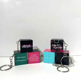 Bulk Custom Cube Keychains – Manufacturer Direct Price
