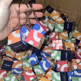 Personalized Mini Rubik Cube Keychain for Promotion